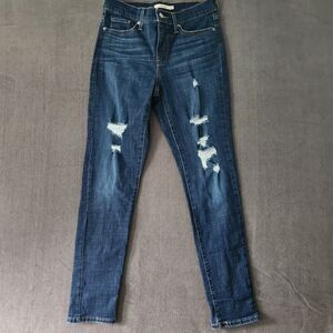 Levi's 311 Women's Jeans Size 28x30 Shaping Skinny Blue Denim Distressed